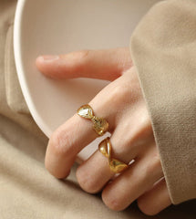 Vintage Blattgold Ring