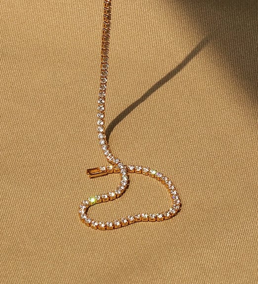 Crystal Embellished Tennis Necklace