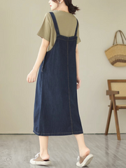 Vestido pechera holgado con cuello redondo Never Loose Hope