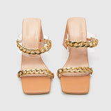 Square Toe Thick Heeled Sandals