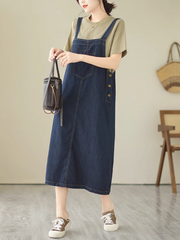 Vestido pechera holgado con cuello redondo Never Loose Hope
