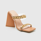 Square Toe Thick Heeled Sandals