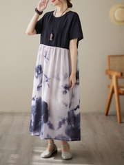 Vestido floral de algodón con sonido de latidos del corazón