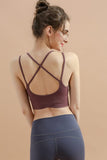 Criss Cross Open Back Fitness Sports Bra