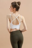 Criss Cross Open Back Fitness Sports Bra