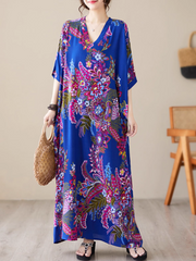 Vestido caftán con estampado casual "Siente mi amor"