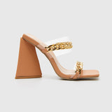 Square Toe Thick Heeled Sandals