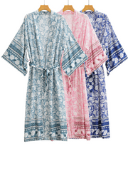 Hermoso kimono largo bohemio, vestido kimono largo floral para mujer, kimono de playa bohemio