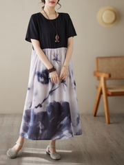 Vestido floral de algodón con sonido de latidos del corazón
