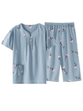 Beach party Summer Sleepwear Short Pajamas Suit