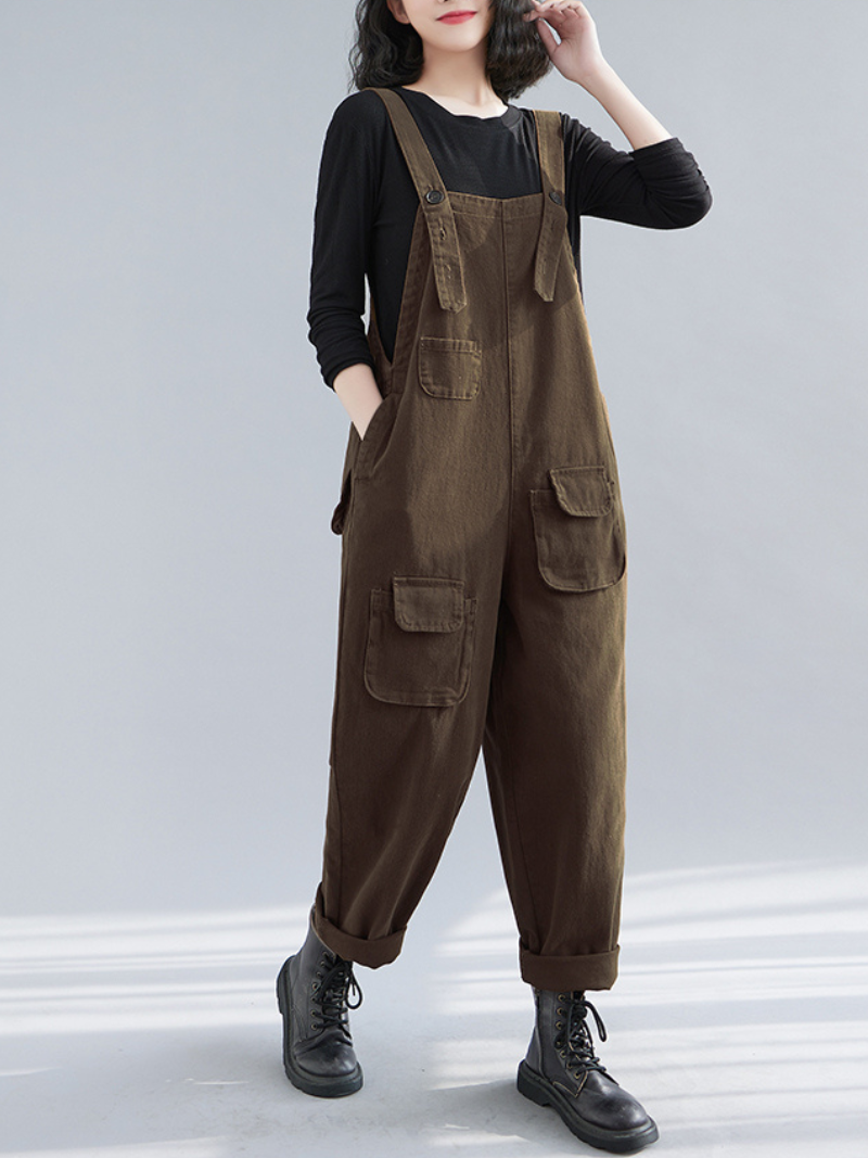 Denim Thin Large Size Loose Harem Dungarees Overalls