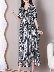 Vestido midi holgado con cuello redondo y sin mangas Feel Free