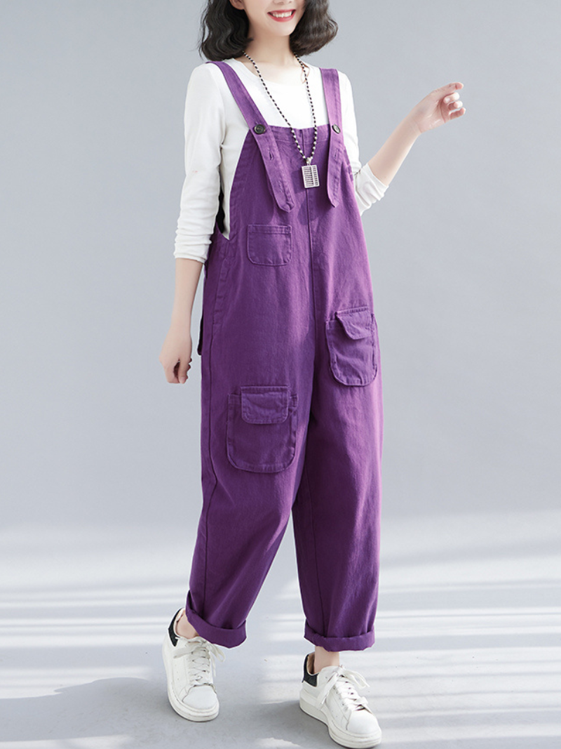 Denim Thin Large Size Loose Harem Dungarees Overalls