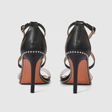 Ankle Strap Heeled Sandals Black