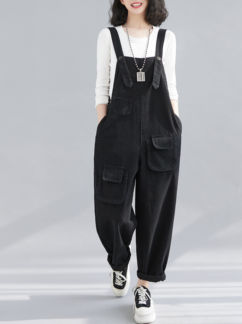 Denim Thin Large Size Loose Harem Dungarees Overalls