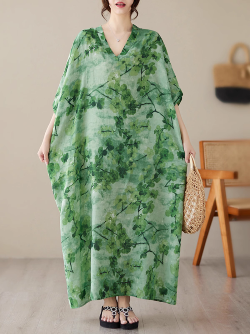 Ocean Oasis – Cooles, lockeres Kaftan-Kleid