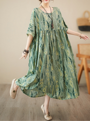 Light Up Your World Cotton Floral Smock Dress