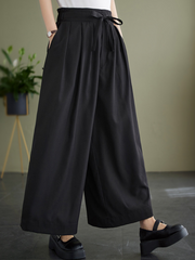 Keep Your Dream Save Cotton High Waist Wid-Leg Pants