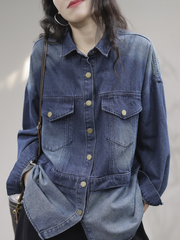 Una hermosa chaqueta suelta de manga larga Soul Denim