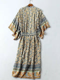 Pebble Beachwear Cotton Long Length Gown Robe Kimono