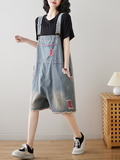 Wear Your Crown Denim High Waist Short Dungarees