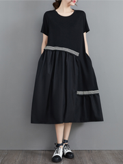 You're In My Heart Cotton Round Neck A-line Dress