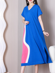 Vestido midi con cuello en V Look At The Sky