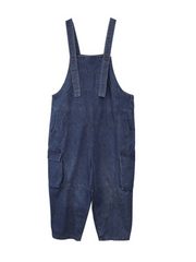 Denim Loose Large Size Stilvolle Latzhose Overalls mit Taschen