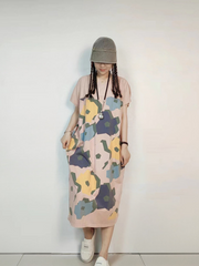 Vestido midi de verano de estilo sencillo