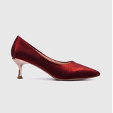 Shallow Mouth Casual Pumps Red