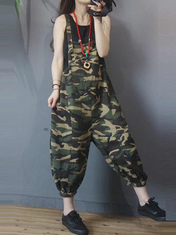 A Day in the Camouflage Printed Overall Dungaree