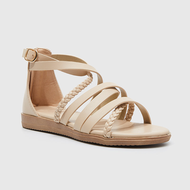 Sandalias romanas beige