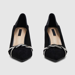 Pumps Spitze High Heels Schwarz