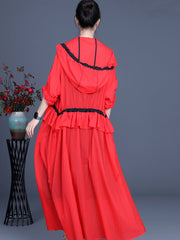 Vestido con capucha que duró tanto tiempo 