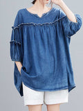 Only the Lonely Plain Denim Top