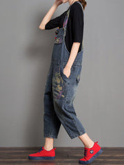 Joy Ethnic Denim Abrasion Latzhose