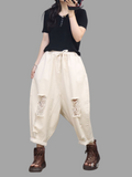 Feel The Love Denim Natural Waist Baggy Pants