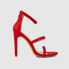 High Heels Sandalette Rot