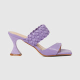 Braided Strap Chunky Sandals Purple
