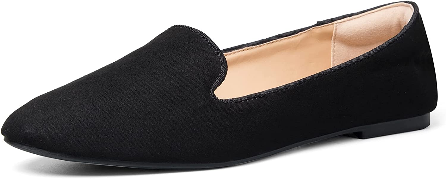 Flats Slip on Loafer Ballet Flat Shoes with +Comfort Heel Protection