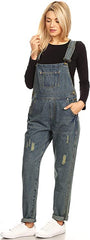 Vintage Denim-Overall mit verstellbaren Trägern