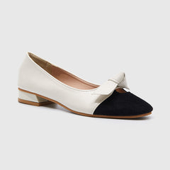 Square Toe Pumps Beige