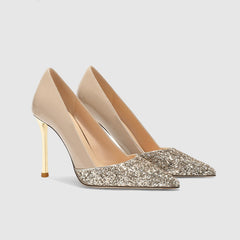 Stiletto Spitz High Heels Pumps Apricot