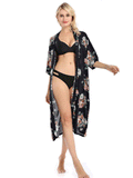 Thinking Out Aloud  Printed Floral Gown Robe Kimono