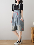 Wear Your Crown Denim High Waist Short Dungarees