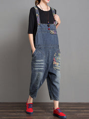 Joy Ethnic Denim Abrasion Latzhose