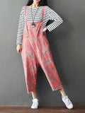 A little Place Printed Denim Overall Dungarees