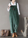 Strap Adjustable Corduroy Thick Overalls Dungarees