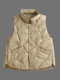 Stand-up Collar Thickened Warm Vest Light Down Jacket Cotton-padded Sleeveless Short Jacket Dress