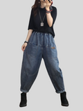 Spring Loose Casual Denim Slim Harem Bottom Pants